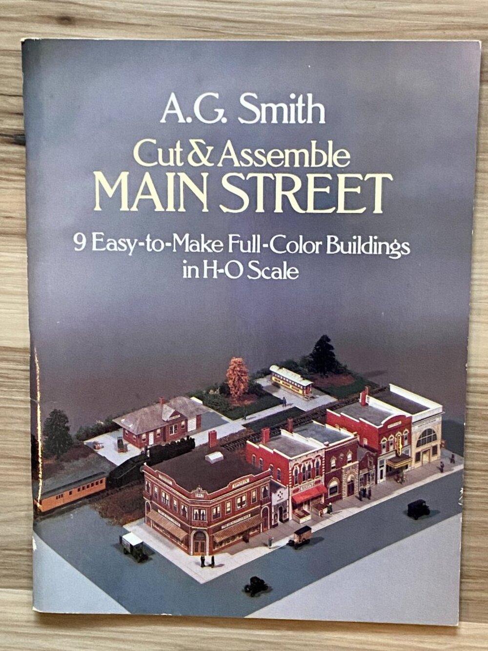 Cut & Assemble Main Street H-O Scale Town Buildings Model Train Station AG Smith